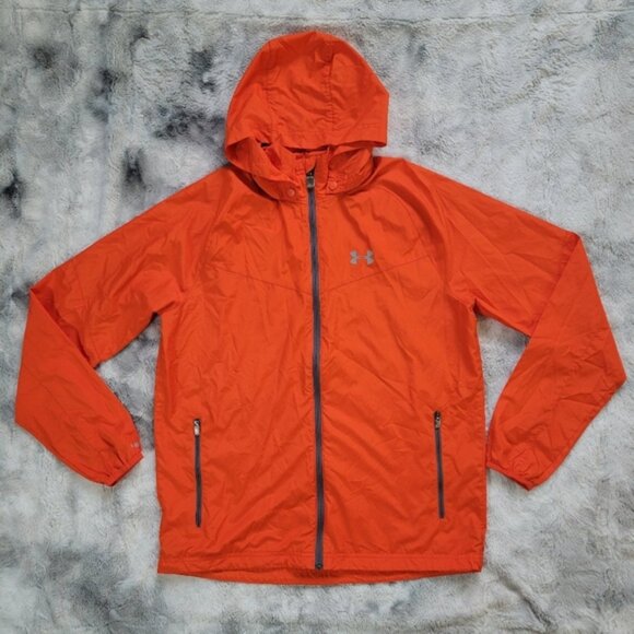 Under Armour Storm Windbreaker Orange Jacket NWOT Men's M - Picture 1 of 14